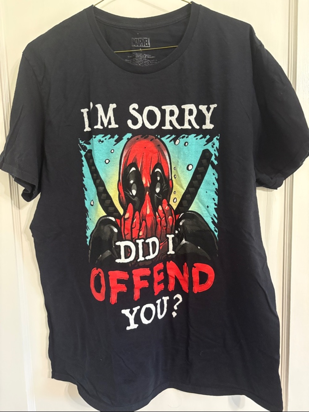 Marvel Deadpool Graphic Tee - Black, Red, Teal